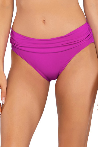 WILD ORCHID Unforgettable Banded Hipster Bikini Bottom