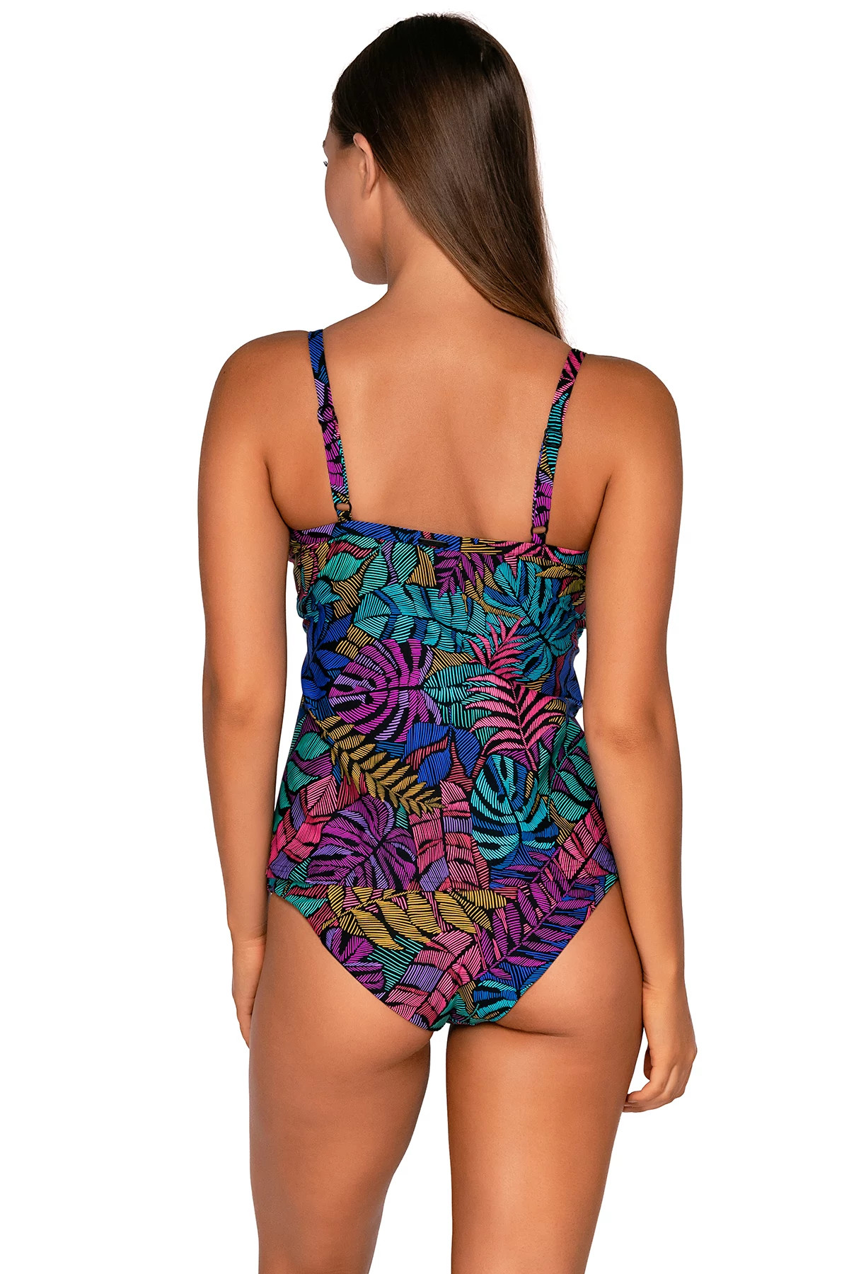 PANAMA PALMS Forever Underwire Tankini Top (D+ Cup) image number 2