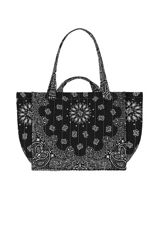 ALL BLACK Moyen Cabas Quilted Tote