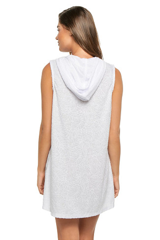 WHITE Palm Terry Hooded Tunic