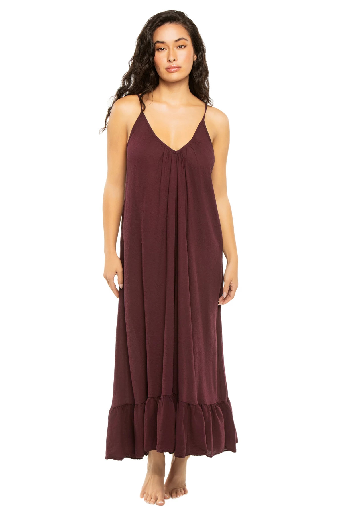 EGGPLANT Paloma Maxi Dress image number 1