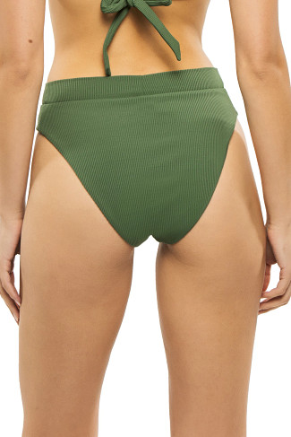SEA GREEN Lido Banded High Waist Bikini Bottom