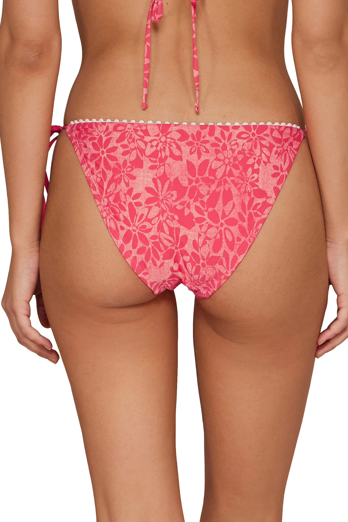 MODERN ROMANCE Pom Pom Hipster Tie Side Bikini Bottom image number 2