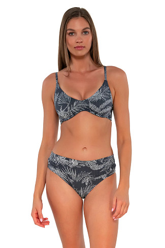 FANFARE SEAGRASS TEXTURE Brooke U-Wire Bikini Top