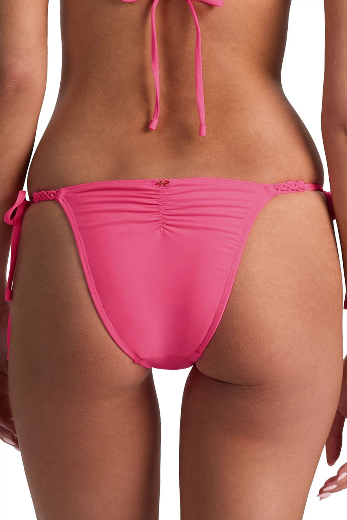 VIVID PINK Mila Macrame Brazilian Bikini Bottom image number 2