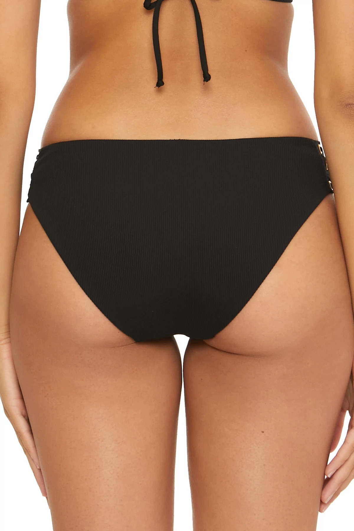 BLACK Daniella Tab Side Hipster Bikini Bottom image number 2