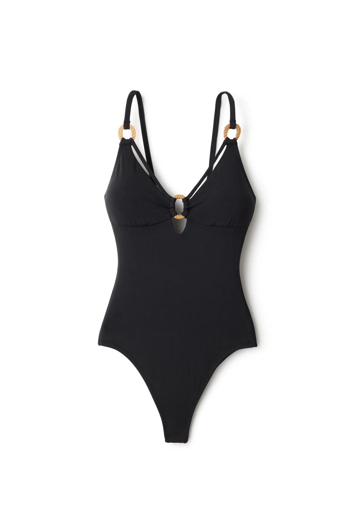 BLACK Margot Plunge One Piece Swimsuit image number 3