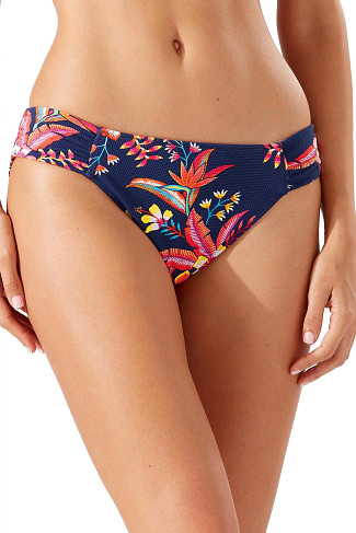MARE NAVY Reversible Floral Tab Side Hipster Bikini Bottom