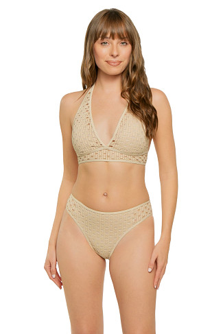 CLAY Crochet Halter Bikini Top