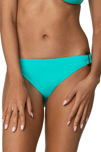 SEAFOAM AQUA Textured Hipster Bikini Bottom