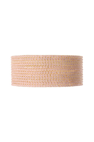 BLUSH Stacked Diamond Bangle Bracelets 