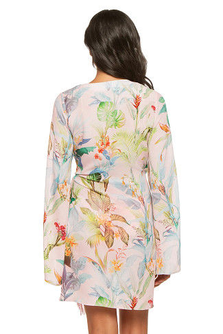 MULTI Komina Tropical Print Kimono Cover Up
