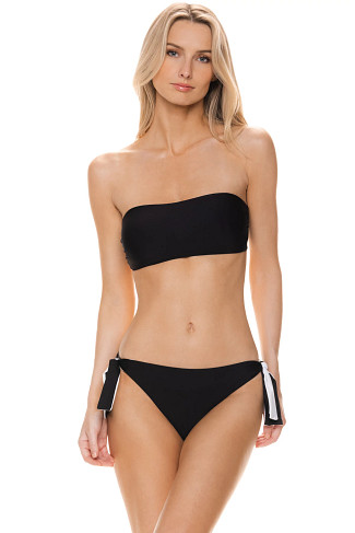 BLACK/WHITE Bandeau Bikini Top