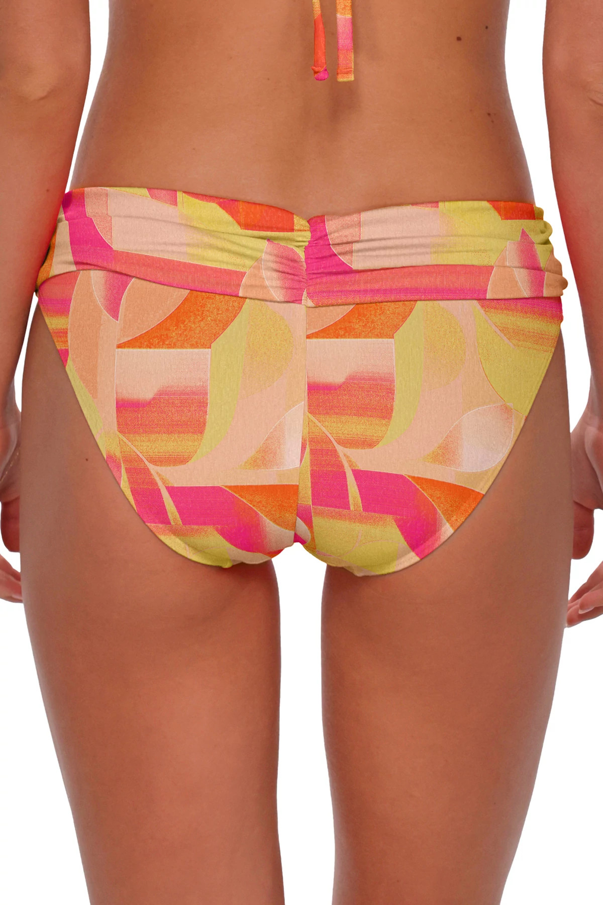 DREAMSICLE CREPE Unforgettable Shirred Bikini Bottom image number 2