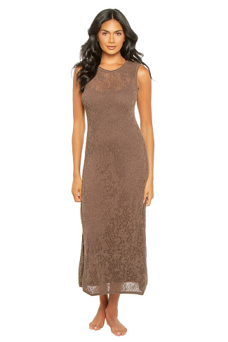 COCOA LATTE Claremont Sleeveless Crochet Maxi Dress
