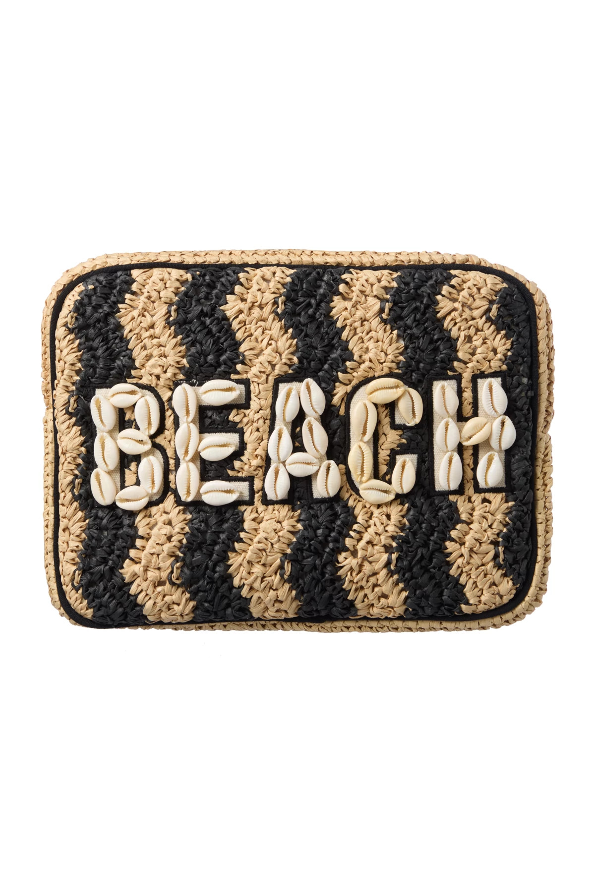 NATURAL/BLACK Beach Pouch image number 1