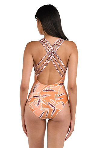 SIENNA Multi-Strap Cross-Back One Piece Swimsuit