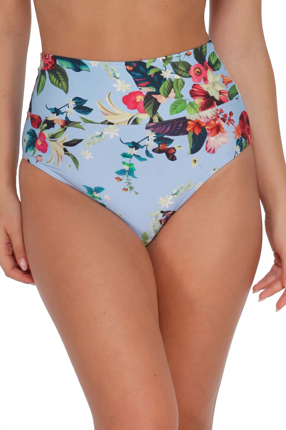 BUDDING ROMANCE Hannah High Waist Bikini Bottom image number 1