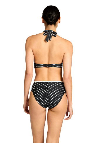BLACK/ECRU Millie Halter Banded Bikini Top
