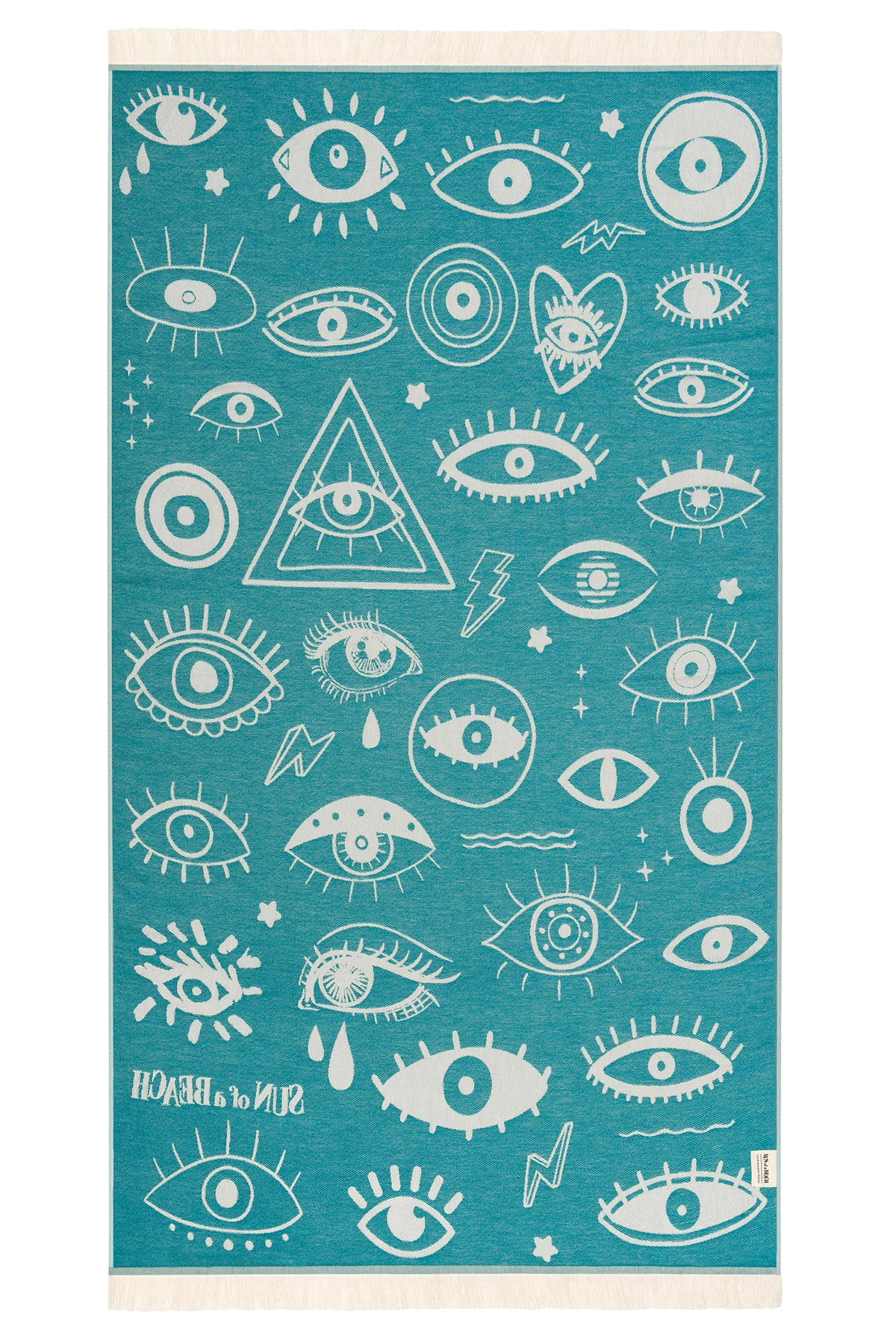PETROL Electric Eyes Feather Towel image number 1