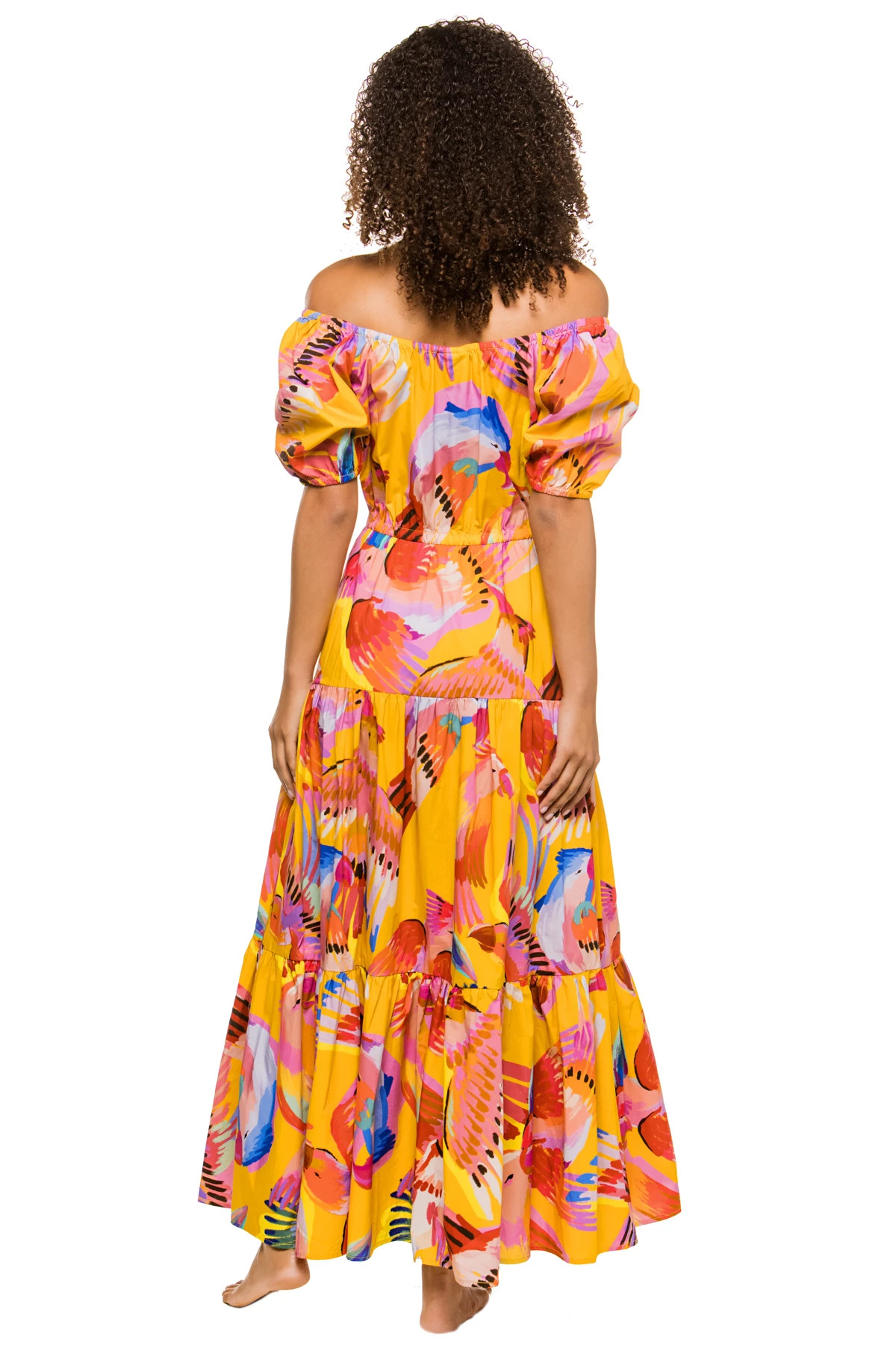 NEON MACAWS Macaws Off the Shoulder Maxi Dress image number 2