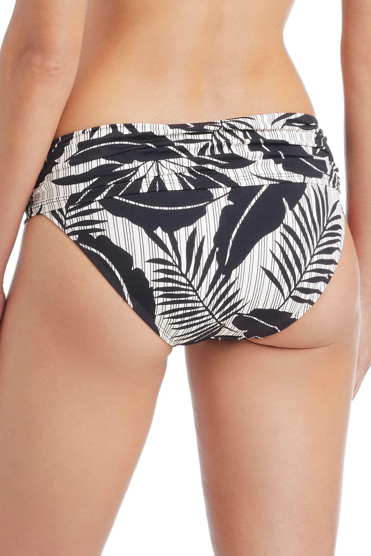 BLACK Twisted Banded Hipster Bikini Bottom image number 2