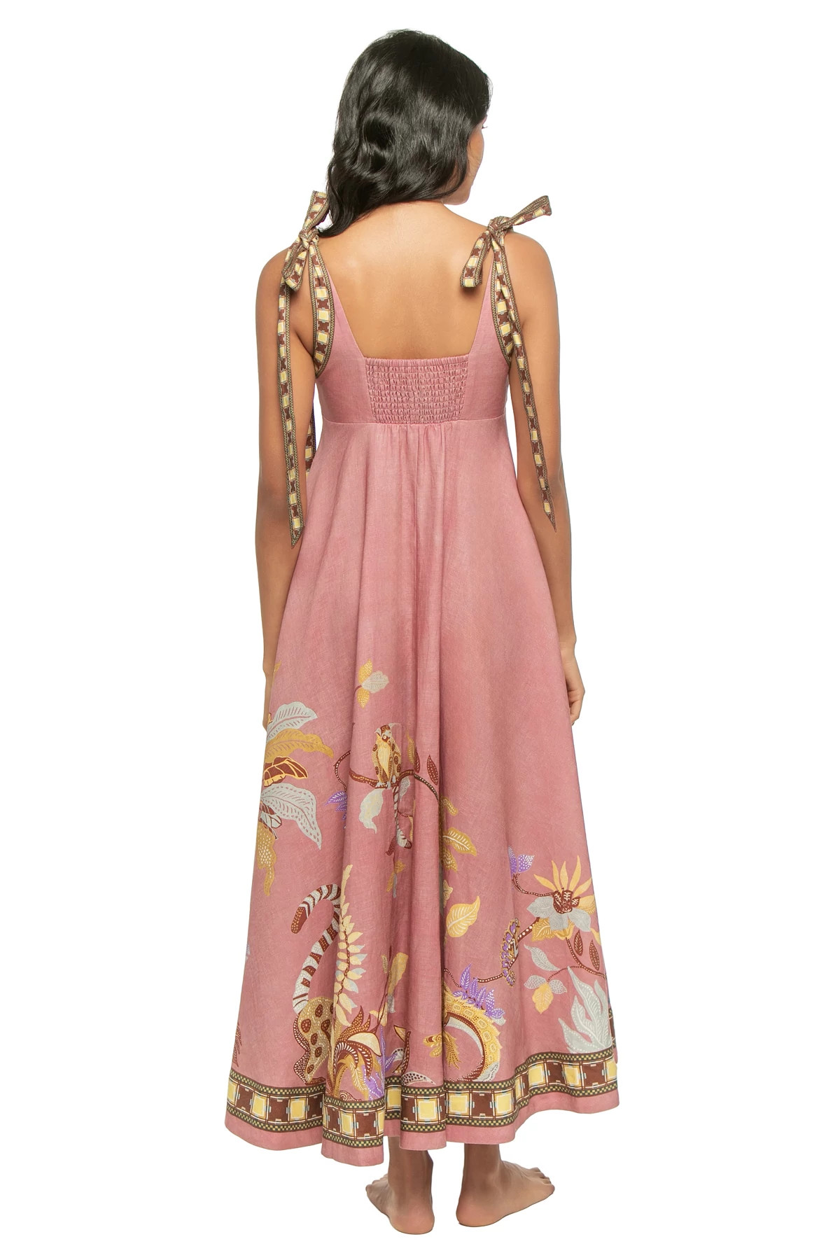 ROSE Zuri Linen Maxi Dress image number 2