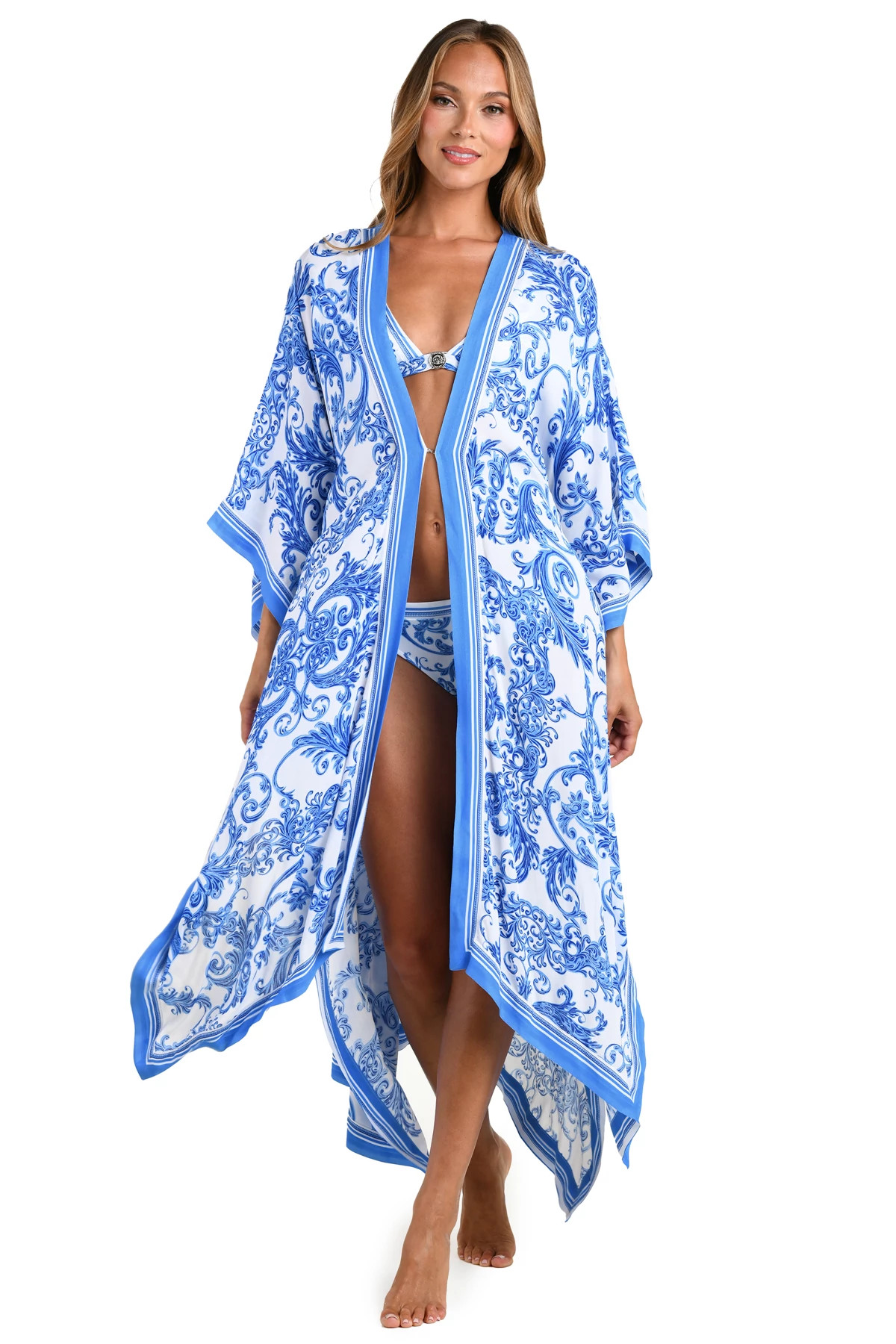 BLUE Kara Kimono image number 3