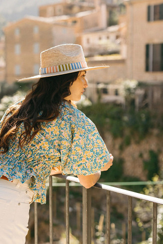 NATURAL Colorful Daydreamer Palm Hat
