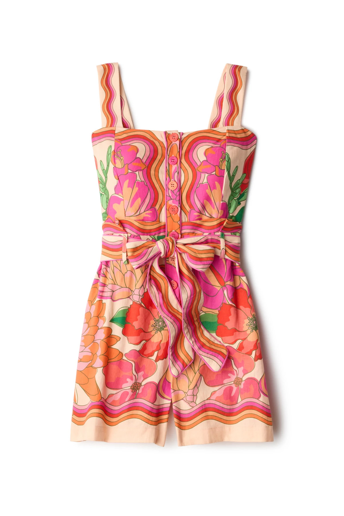 SPRING AFFAIR BEIGE Spring Affair Short Romper image number 5