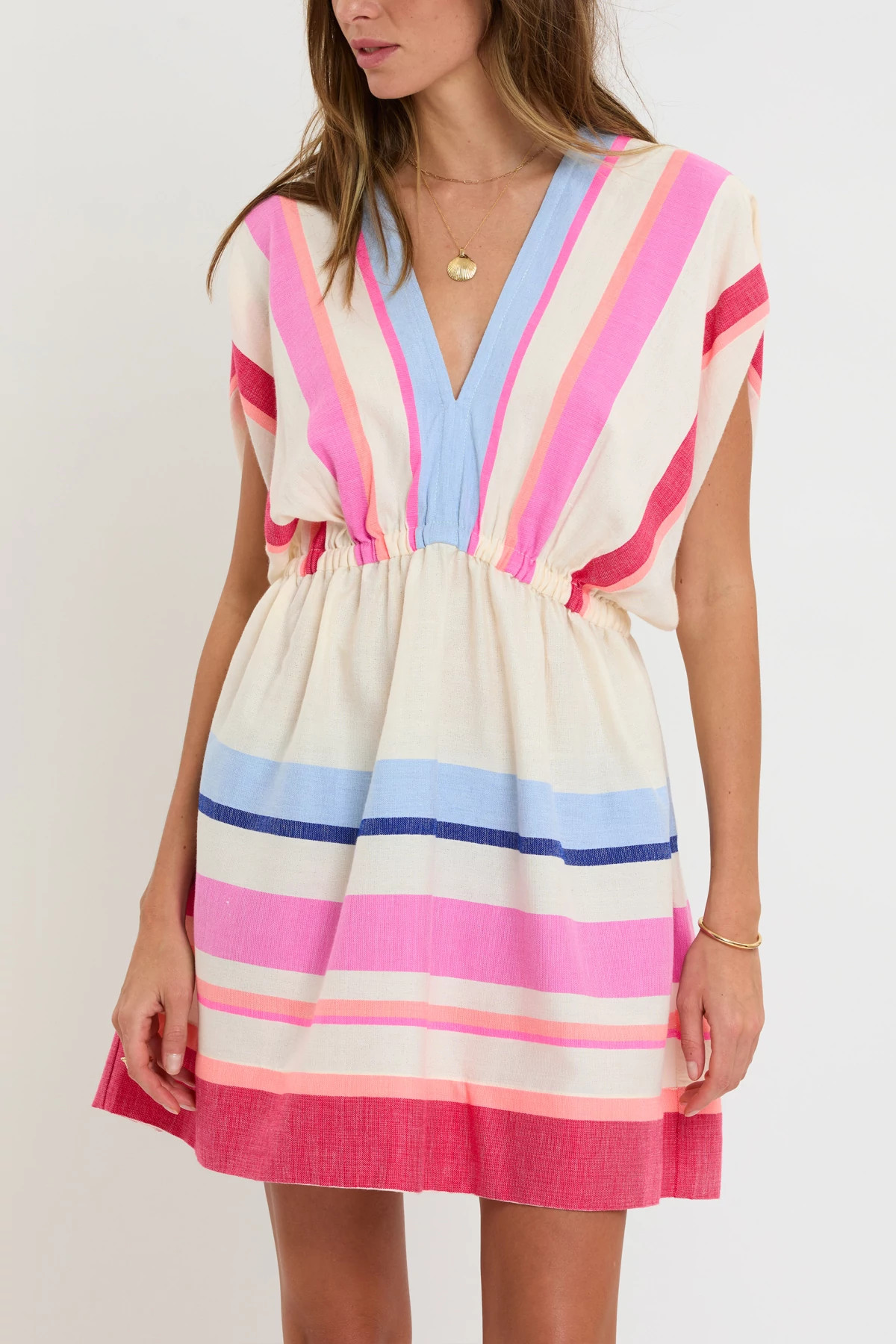 DESITA PINK Alem Plunge Mini Dress Desita Pink image number 5