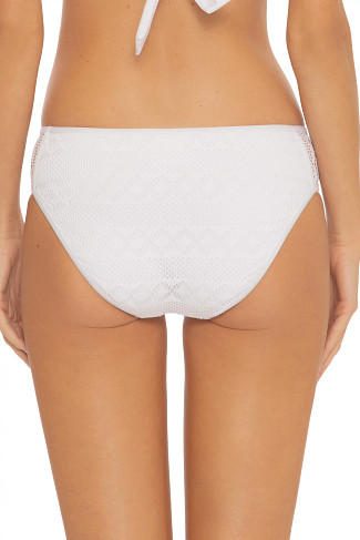 WHITE Kennedy Crochet Tab Side Hipster Bikini Bottom
