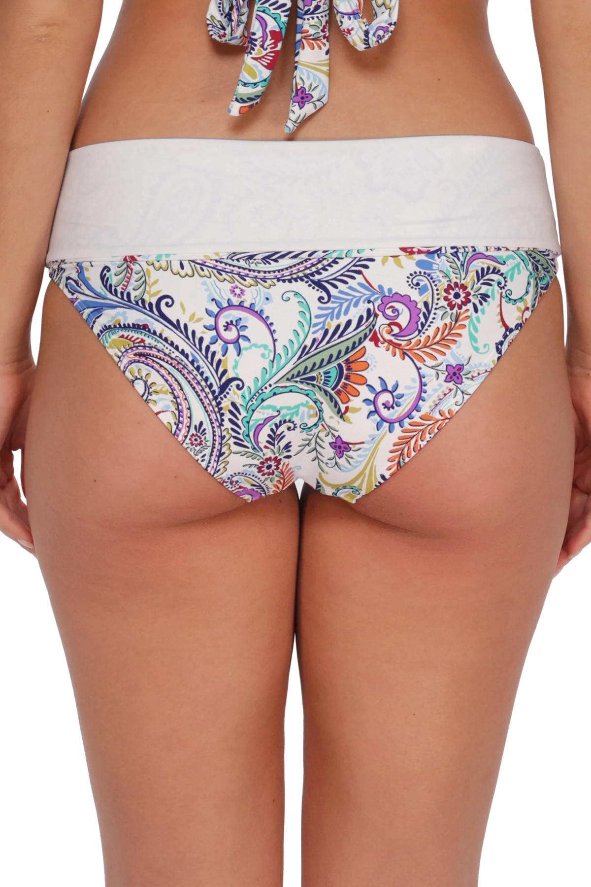 TIDE POOL TWIST Capri High Waist Bikini Bottom image number 3