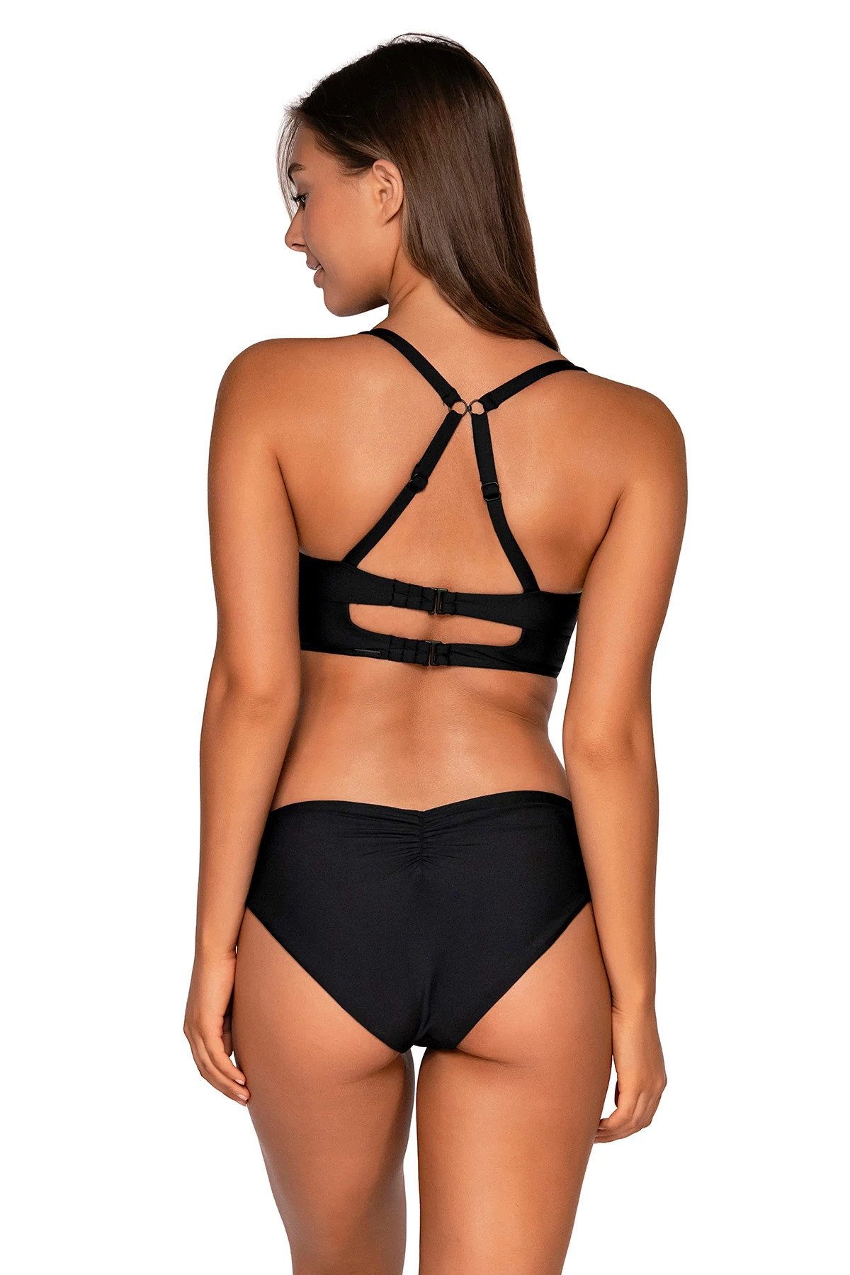 BLACK Colette Underwire Bralette Bikini Top (E-H Cup) image number 2