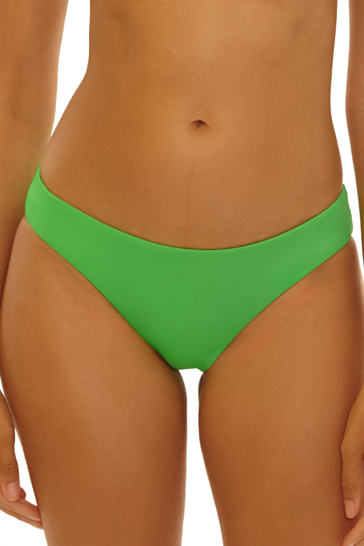 GREEN APPLE Adela Ruched Hipster Bikini Bottom image number 1