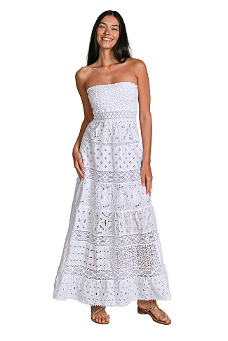 WHITE/WHITE Tahina Maxi Dress