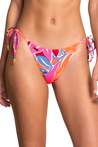JUNGLE RAIN Sunny Reversible Tie Side Brazilian Bikini Bottom