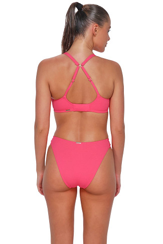 POSY PINK CREPE Ally Underwire Bikini Top (D+ Cup)