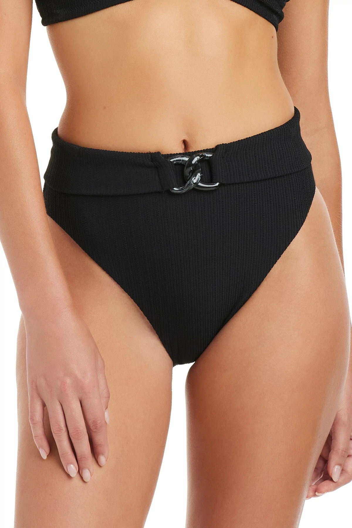 Belted High Waist Bikini Bottom image number 1