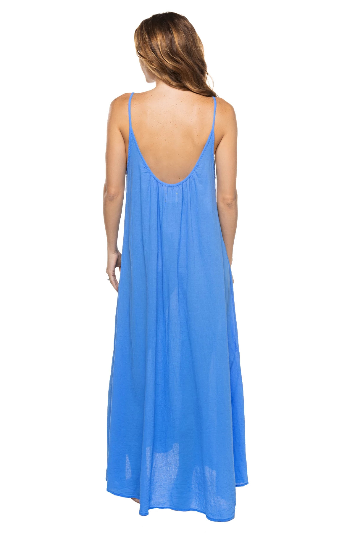 MOROCCAN BLUE Tulum Maxi Dress image number 2