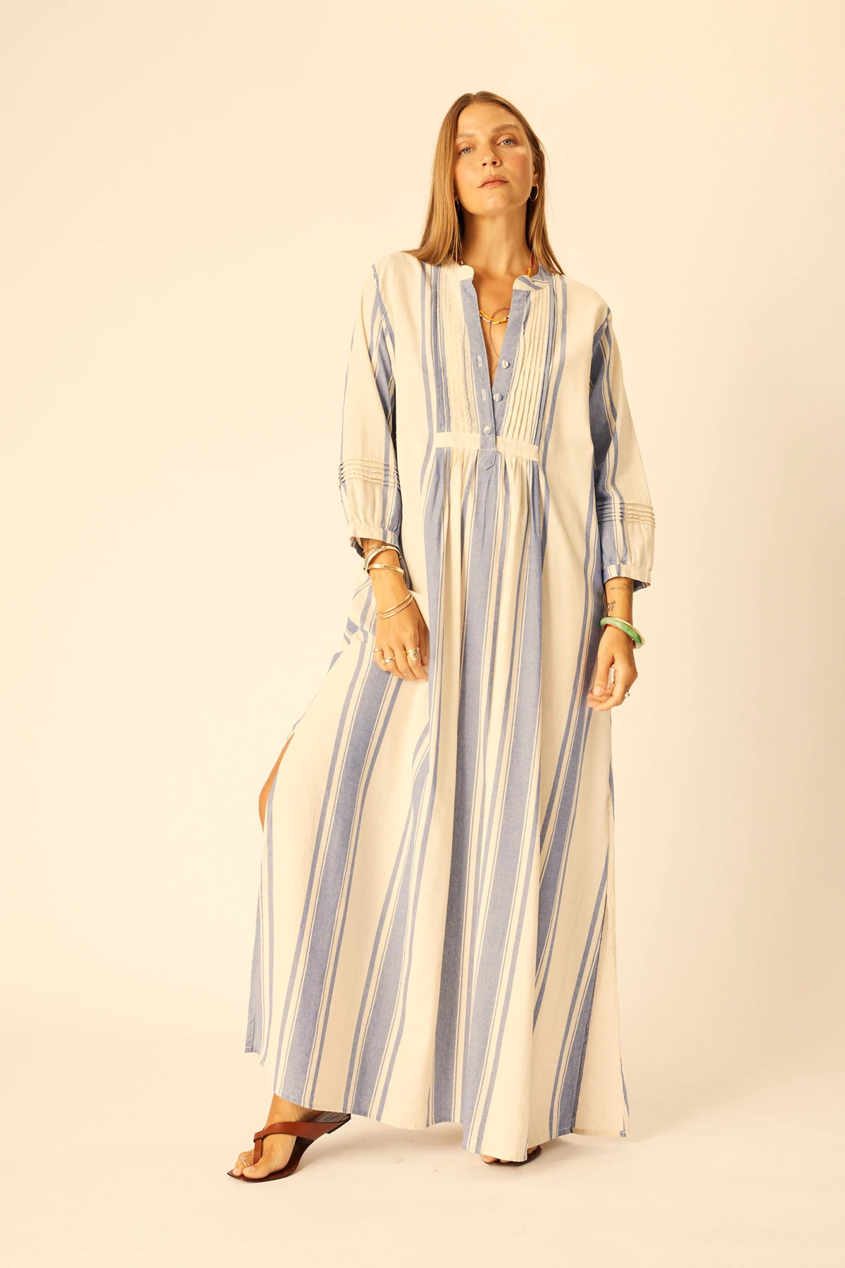 FRENCH STRIPE BLUE Sammie Maxi Dress image number 4