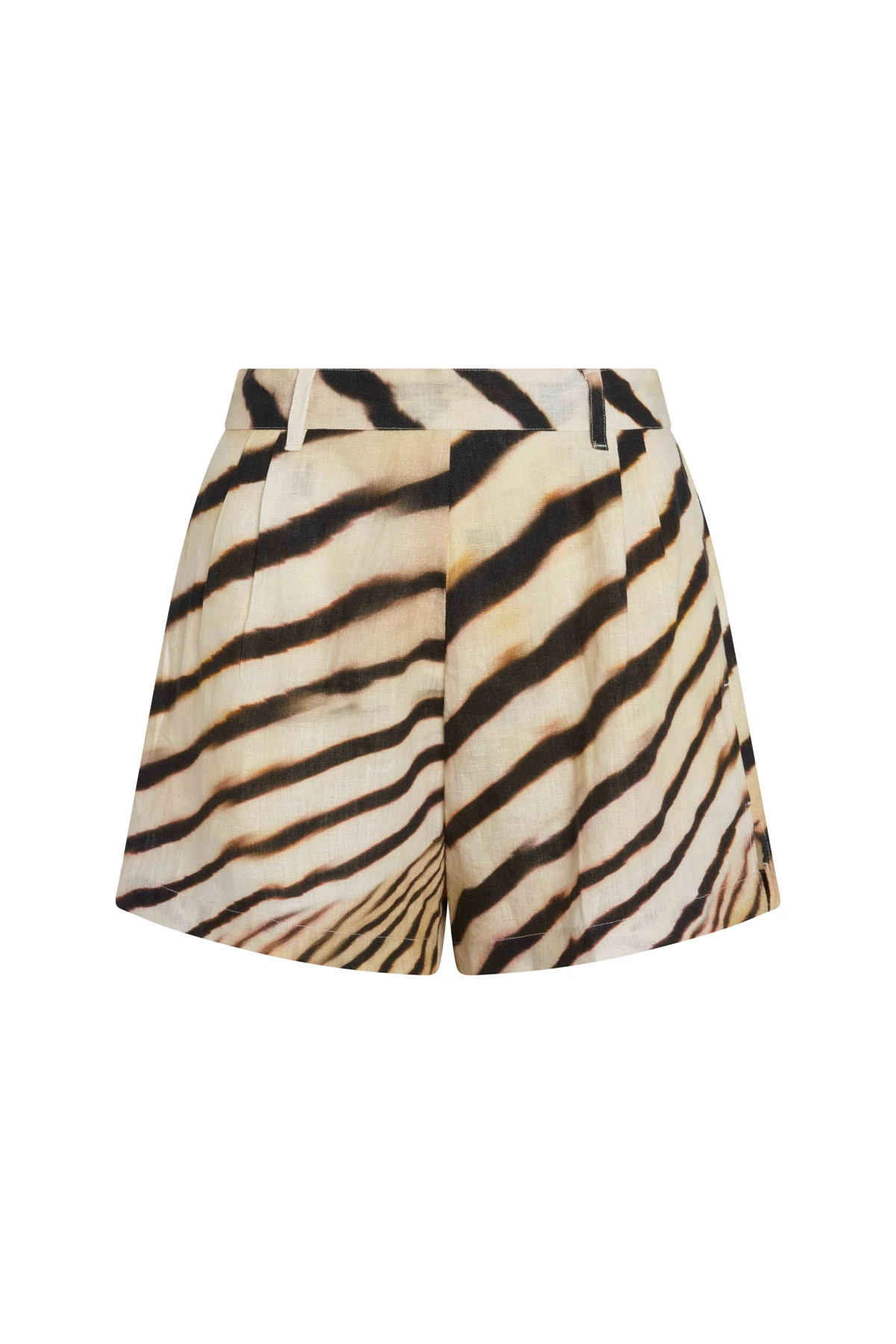 SHELL STRIPE Getaway Linen Shorts image number 3