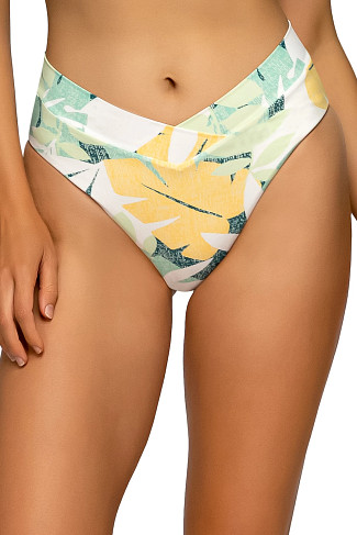 LOCALS ONLY Jade Banded High Waist Bikini Bottom