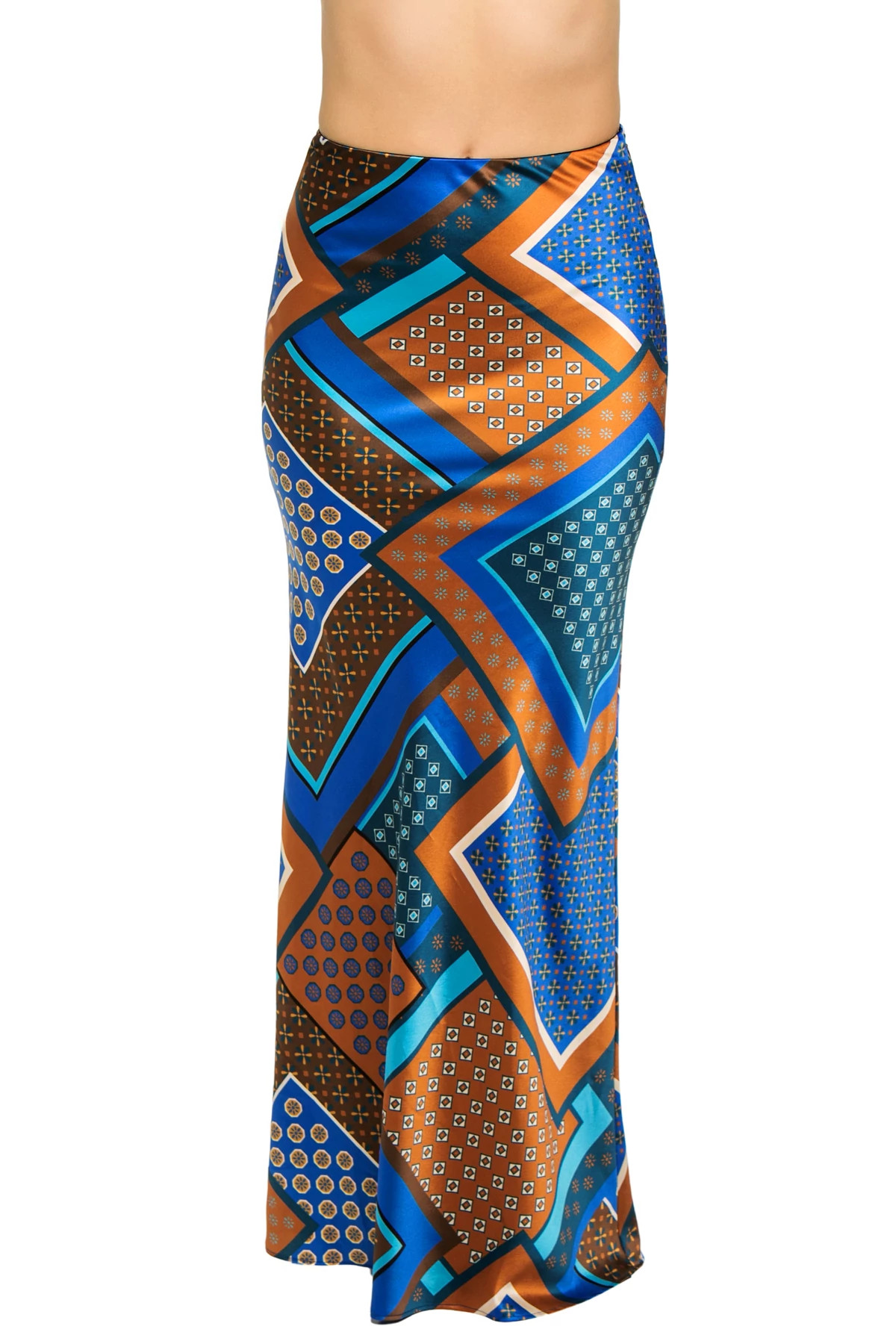 TILE PATCHWORK FS032 Sierra Maxi Skirt image number 1
