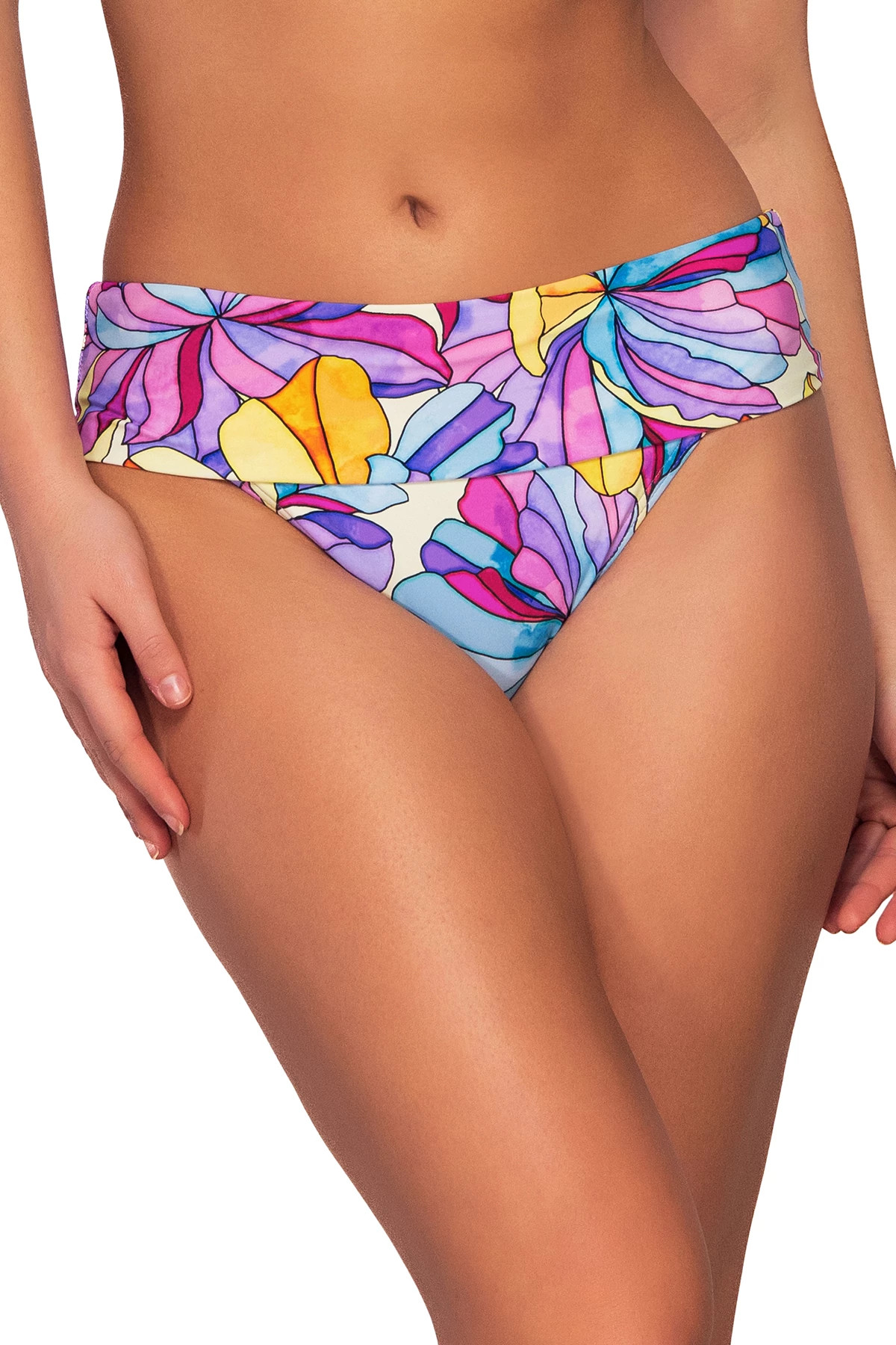 OPALESCENT Hannah High Waist Bikini Bottom image number 2