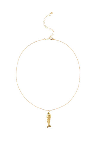 GOLD Fish Charm Necklace