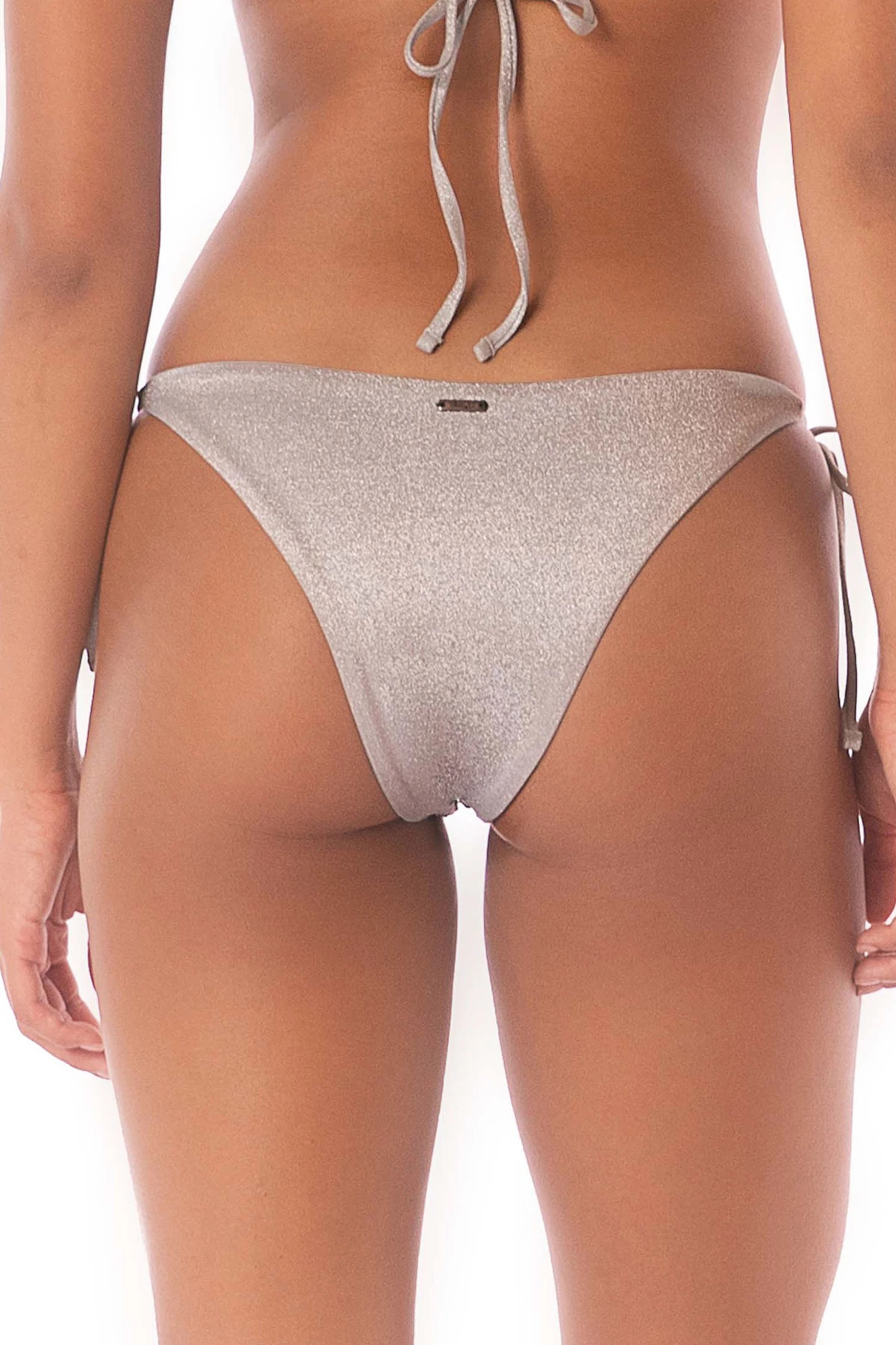 SMOKEY SILVER Sunning Tie Side Brazilian Bikini Bottom image number 2