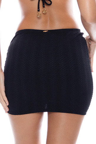 BLACK Scrunch Mini Skirt