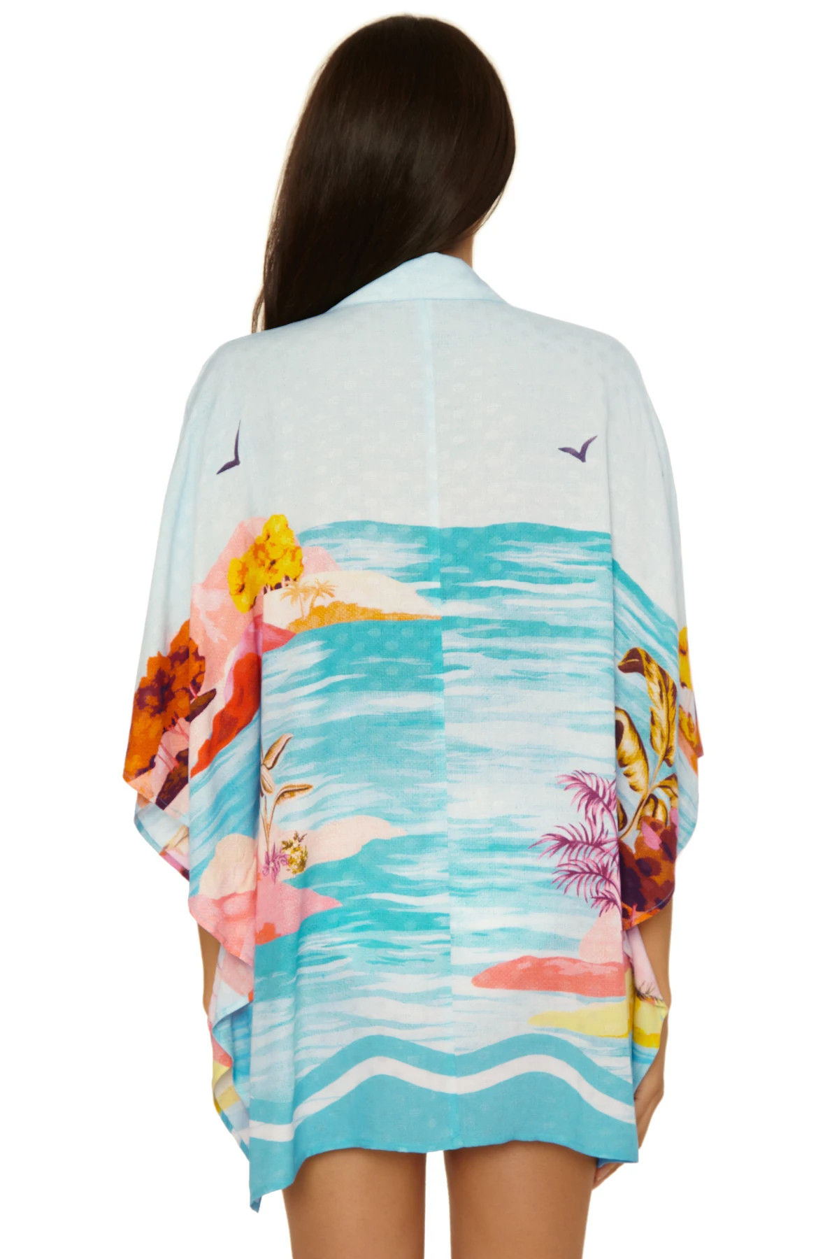 MULTI Cyclades Tropical Print Cover Up Tunic image number 2