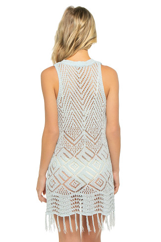 ICE WATER Fringe Crochet Tunic Cover Up